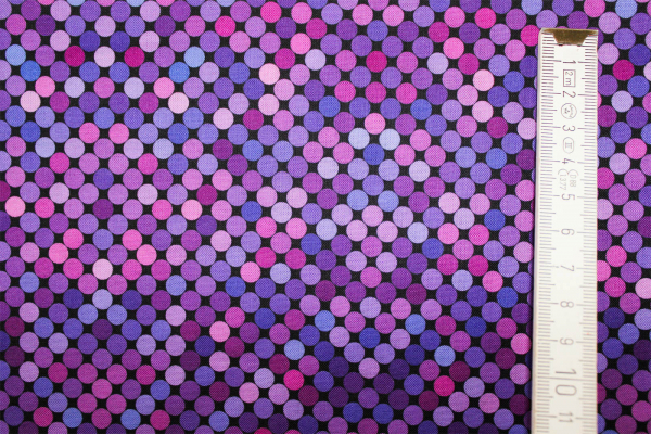 Designer- Baumwollstoff Dots purple (10 cm)